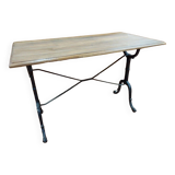 Oak and cast iron coffee table