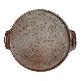 Puisaye sandstone tray signed Jean-Pierre Prud’homme