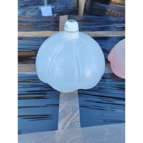 Suspension vintage en verre opalin blanc