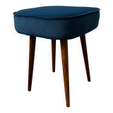 Vintage Velvet Footstool in Dark Teal