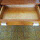Scandinavian style bed in 140 with two integrated nightstands and two night lights