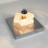 Paire de appliques murales en verre brutalistes par Albano Poli pour Poliarte, Italie 1970