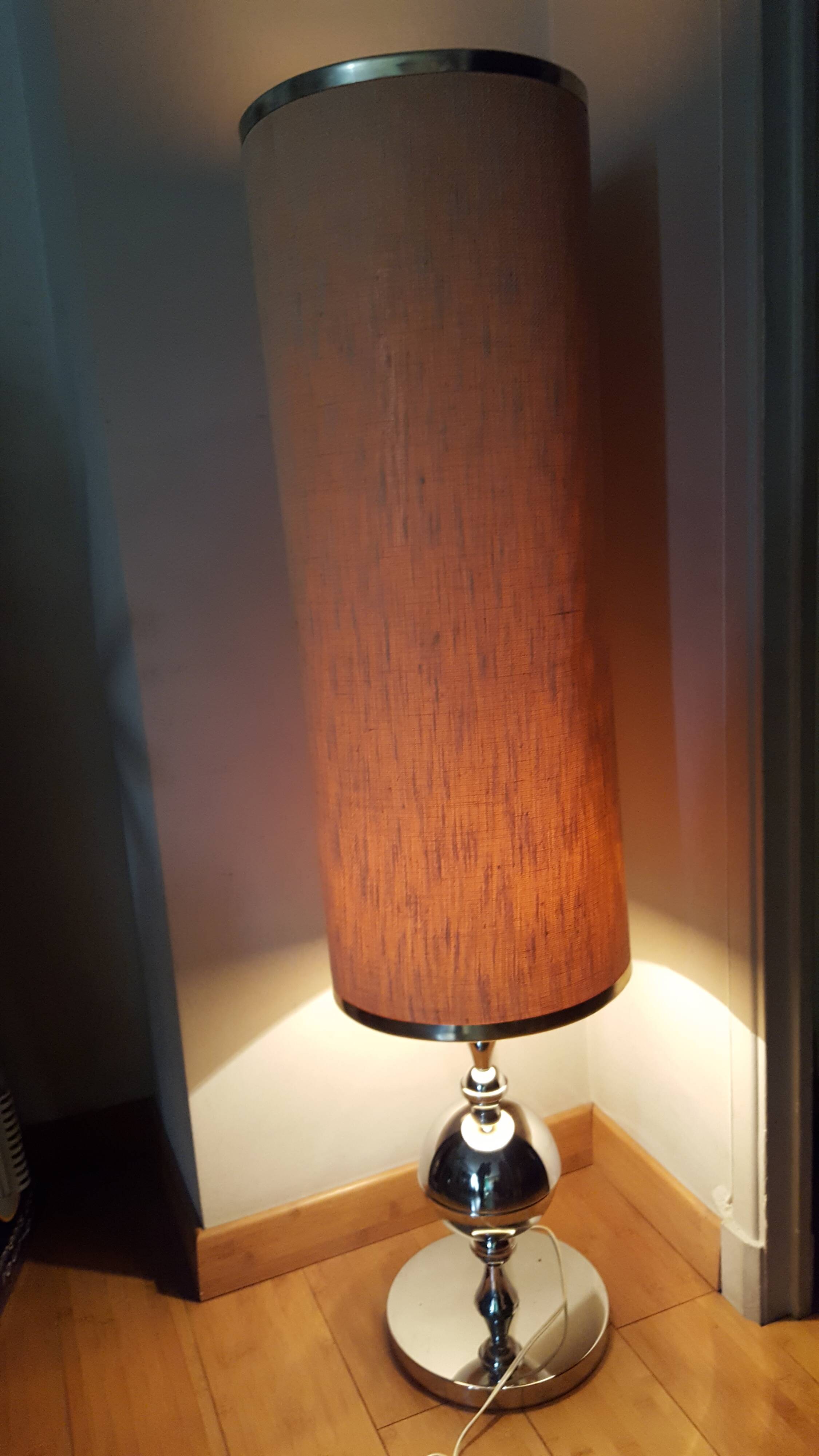 Vintage chrome lamppost from the 70s with its dayof