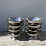 8 stainless steel cups 1970