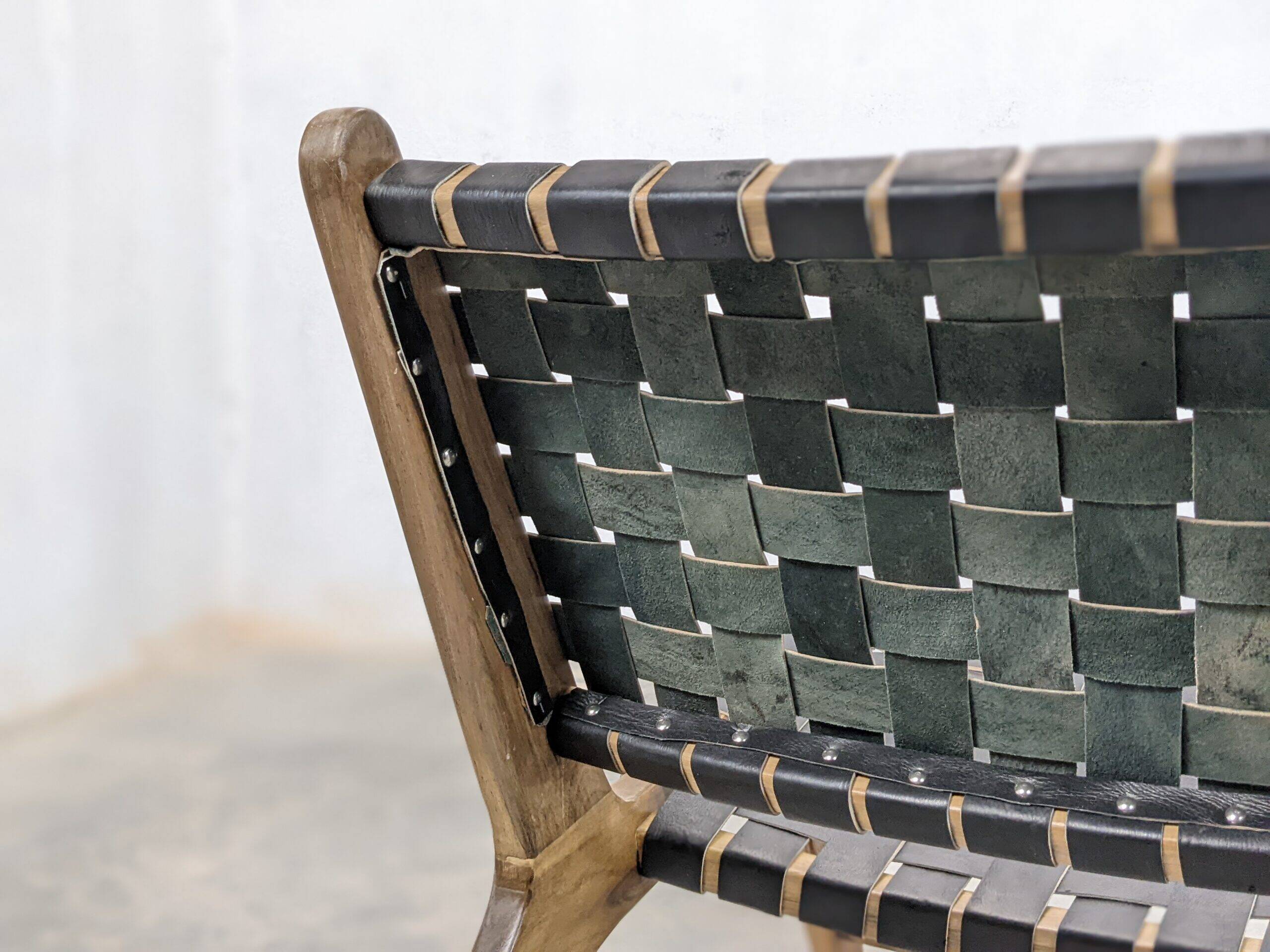 Handcrafted Moroccan leather armchair