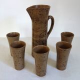 Vintage orangeade service Claude Paci Vallauris