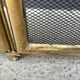 Antique 1920s Brass Fireplace Screen, Vintage French 4-Panel Spark Guard