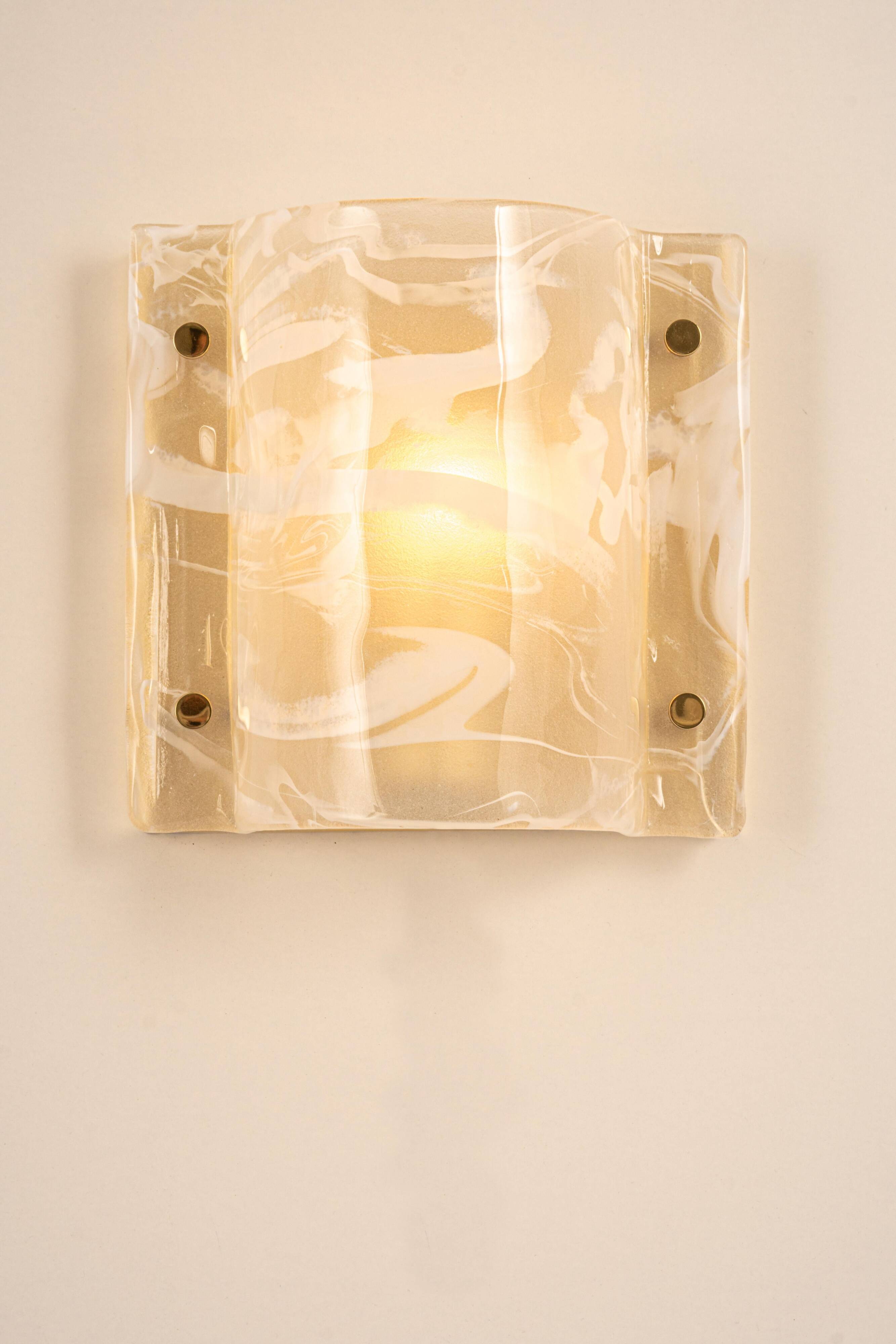 Murano glass wall sconce by Hillebrand, Germany, 1970s