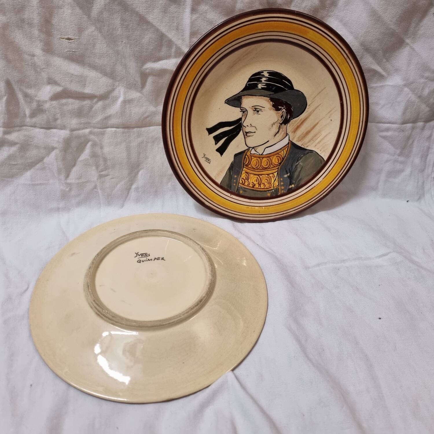 Yvon Quimper Breton Plates