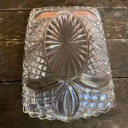 Vintage Geometric Shaped Moulded Glass Pocket Video #D550