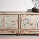 Ancien buffet blanc à motifs floraux (c.1900) #11
