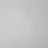 Vintage bar table, white plastic, round table, 70s, Simo, made in Italy