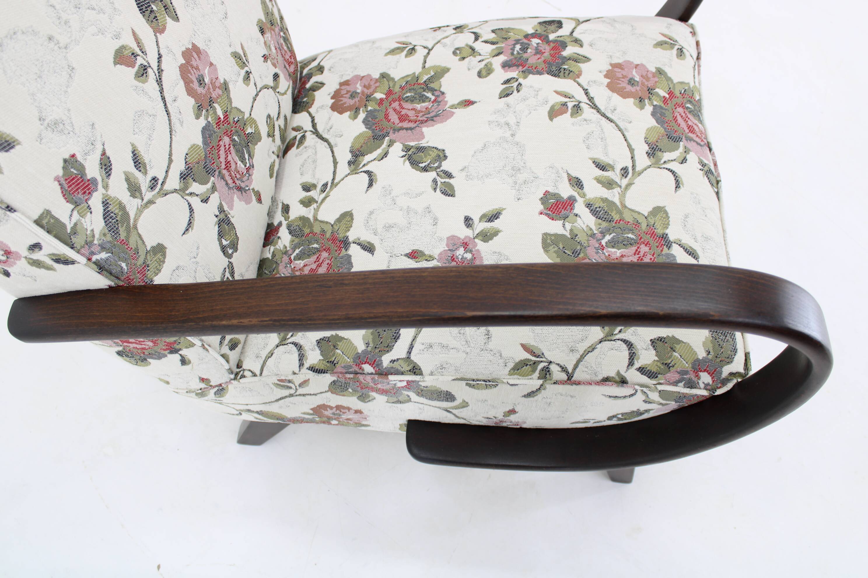 1950s Jindrich Halabala Restored Gobelin Armchair, Czechoslovakia