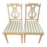 Set of 5 Louis XVI style beech chairs