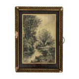 Framed charcoal test