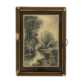 Framed charcoal test