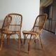 4 vintage rattan chairs