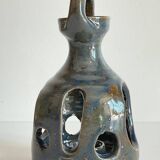 Vintage Handcrafted Stoneware Candle Holder