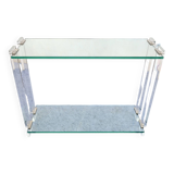 Console Design Marais International Glass and Plexiglas, circa 1980
