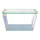 Console design Marais International en verre et plexiglas, vers 1980