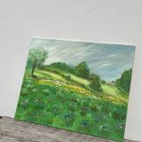 Old painting of a rural landscape