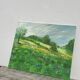 Peinture ancienne paysage champêtre