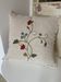 Linen Cushion Cover Embroidered with Flowers