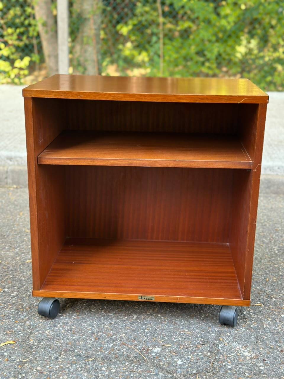 Scandinavian rolling side table LACOUR Paris Hi-Fi / Vinyls 1960