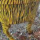 Painted wooden tiger chair