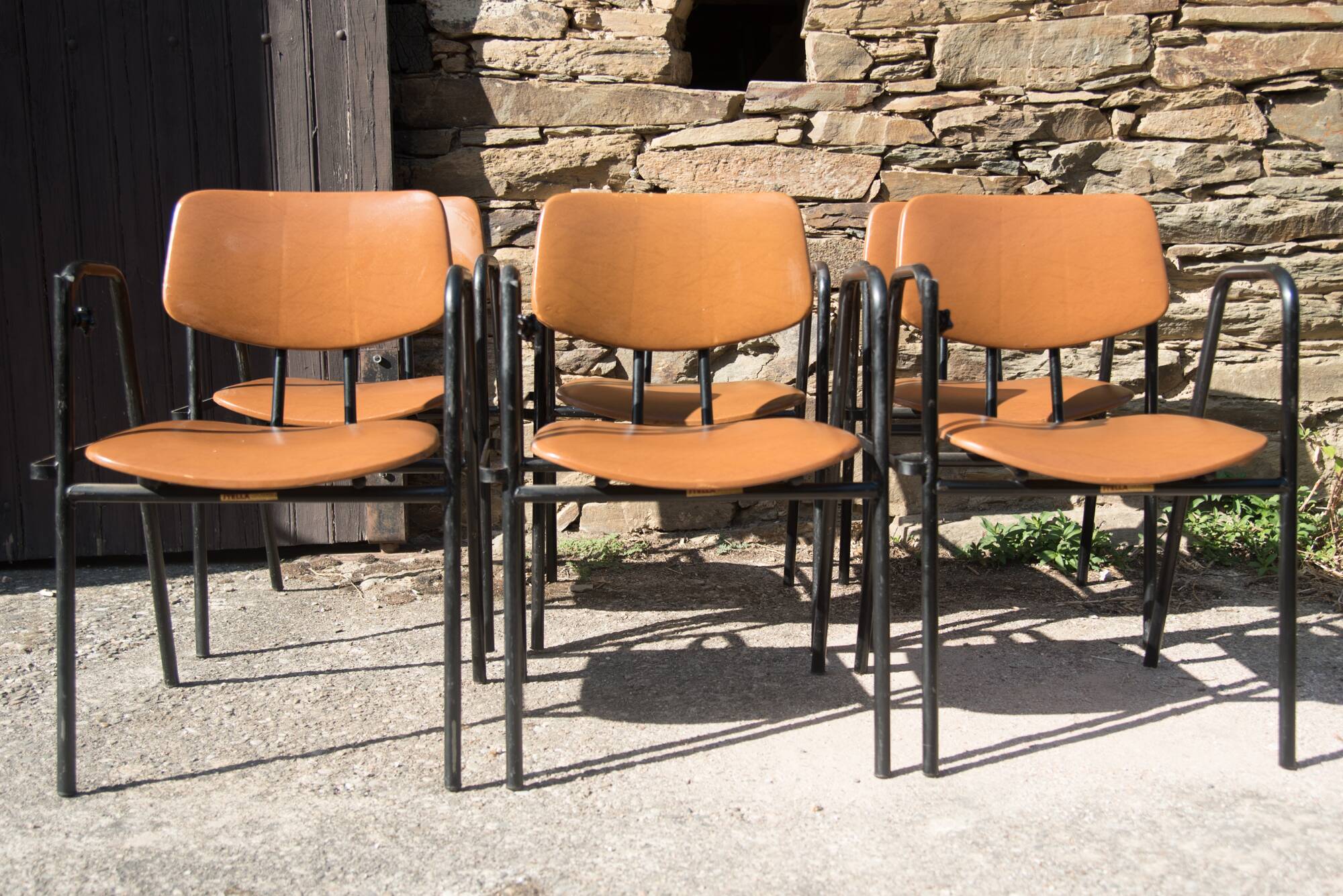Set of 6 Stella armchairs - inseparable - 1960s