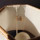Danish turned wood lamp 1970