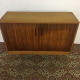 Buffet en bois clair et palissandre années 60