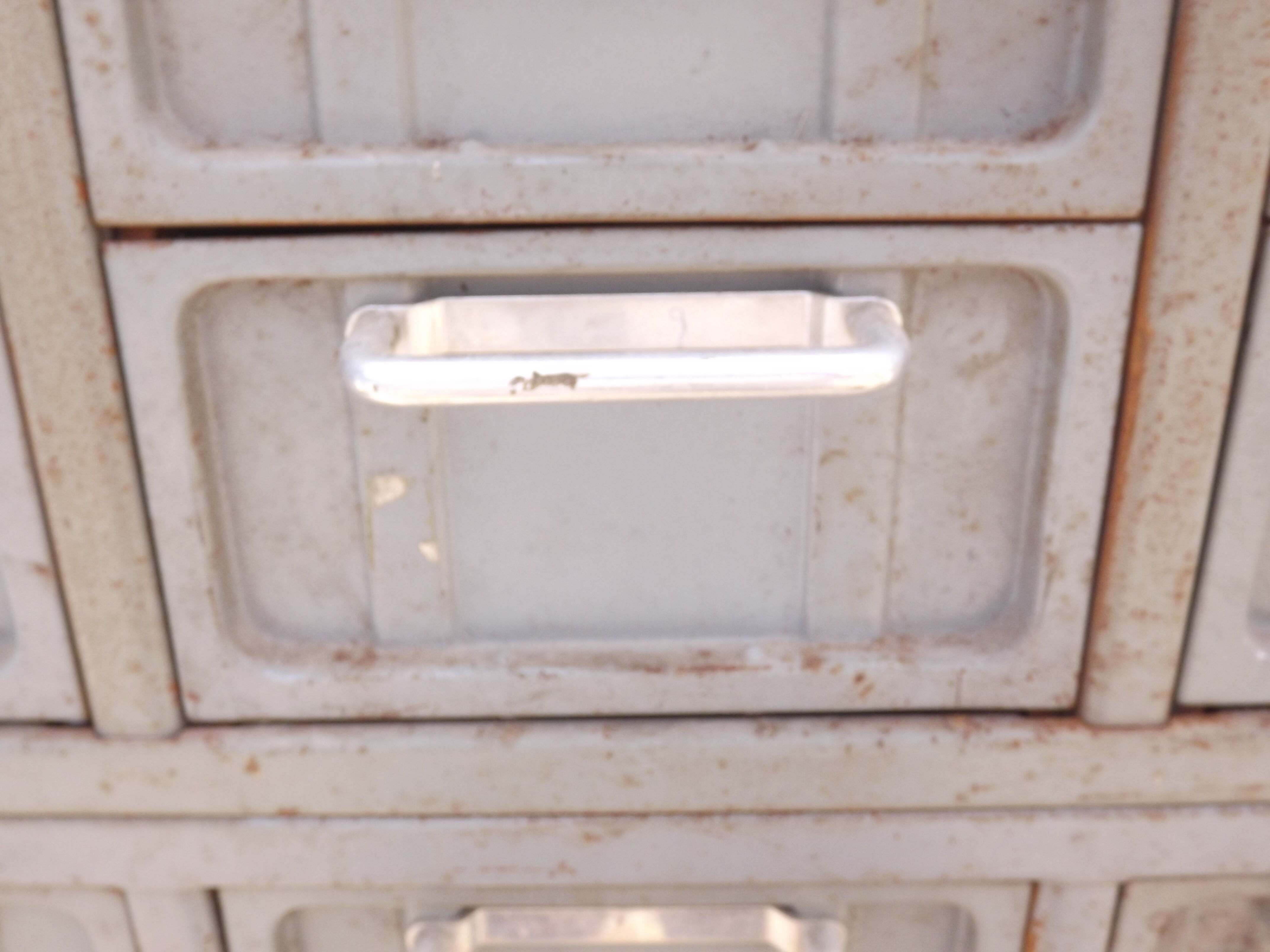 Industrial iron furniture has mecan epa brand lockers