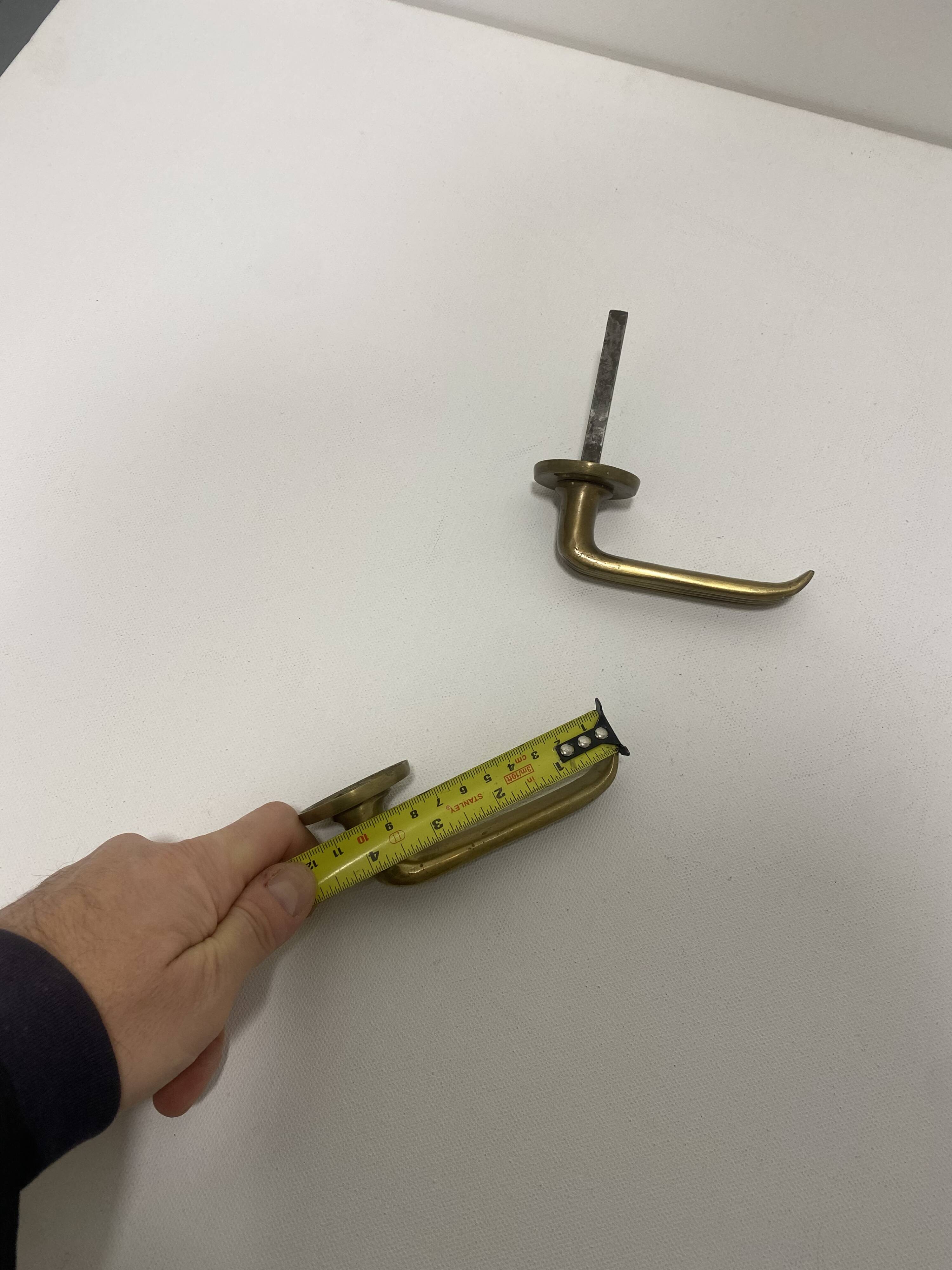 Gio Ponti Brass Door Handle Art Deco 1930s Italian Midcentury Architecture