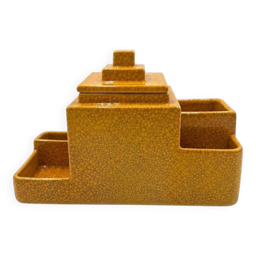 Ensemble de fumeur faïence Boch Belgique Art Déco 1930