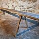 Antique primitive oak bench – Circa 1900, Allier region, France