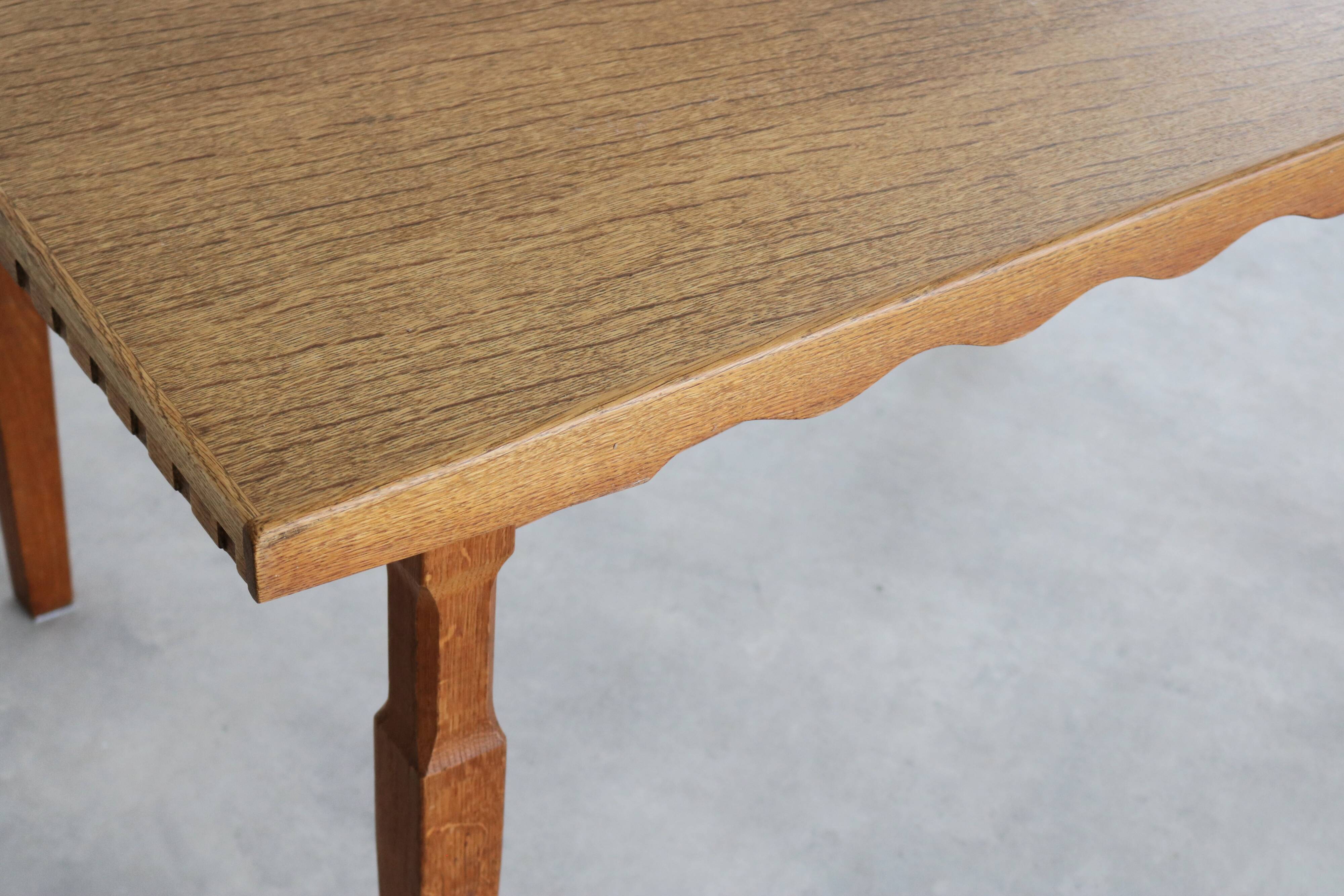 brutalist dining table | vintage table | oak | Kjaernulf