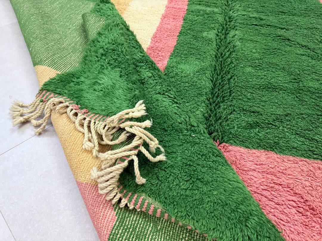 Custom green Moroccan rug 2.5/1.6