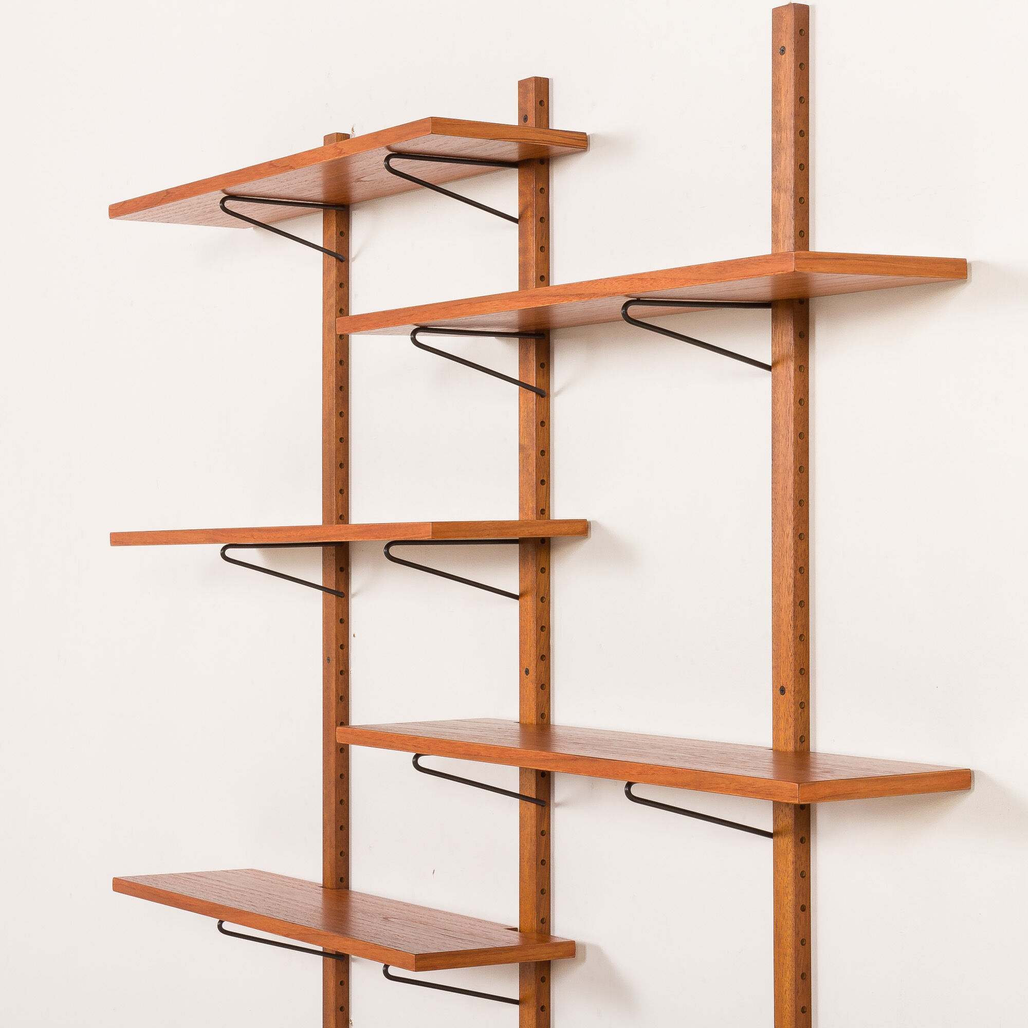 Scandinavian mid-century teak wall unit, 1970s