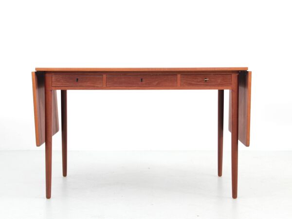 Bureau scandinave en teck à 2 rabats