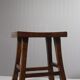 Vintage Orientalist Modernist Solid Wood Stool