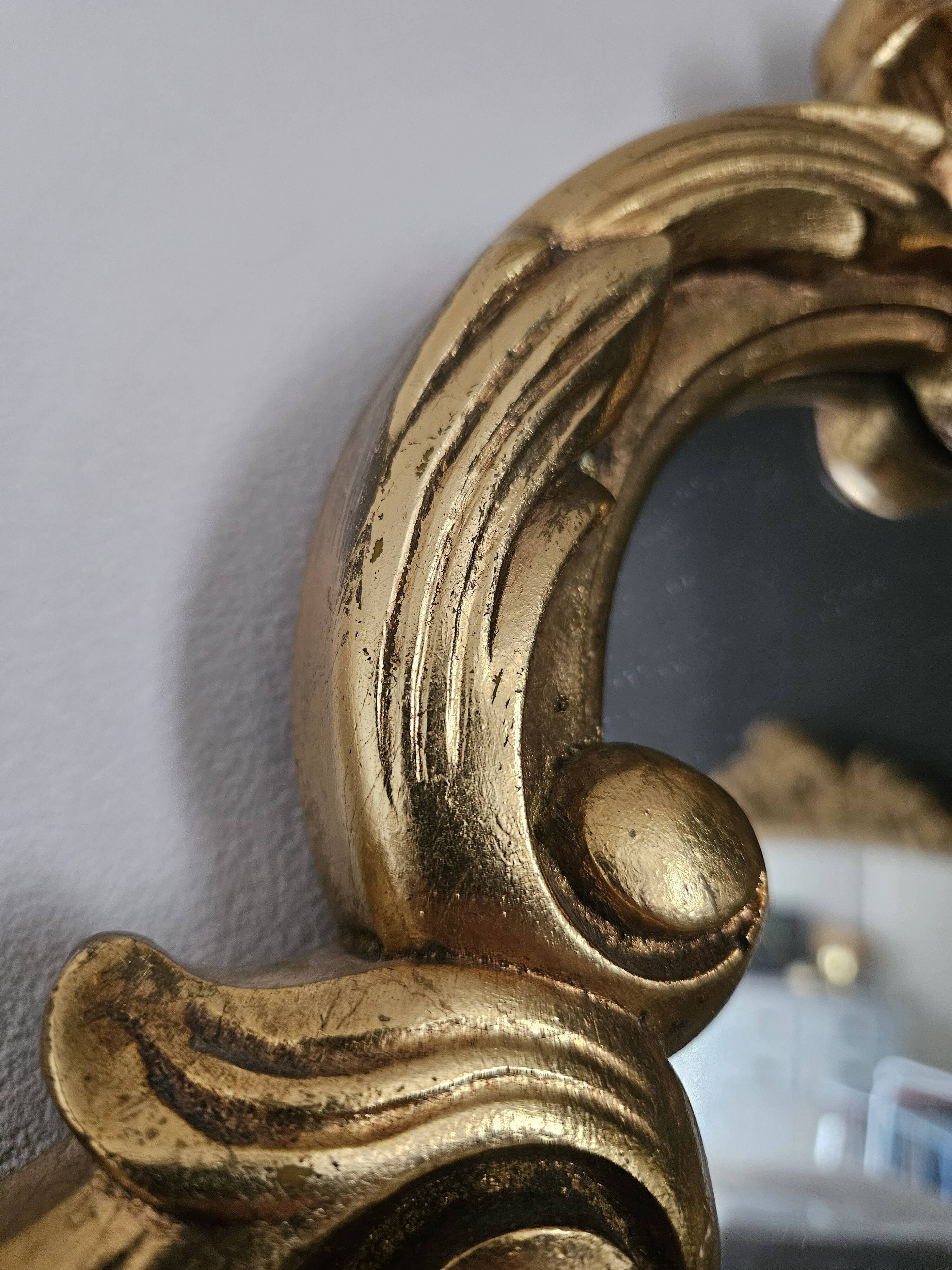 Vintage gilded Louis XV style mirror.