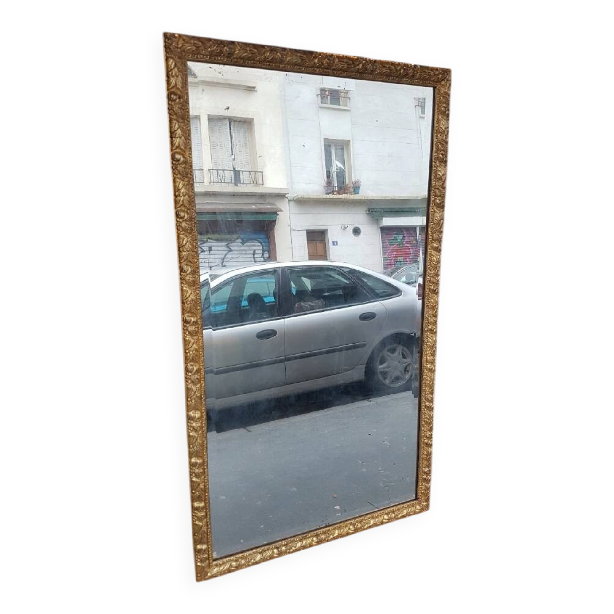 Italian style gilded mirror with patina from the 17th century (col. francesca)