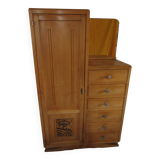 Asymmetrical wardrobe.