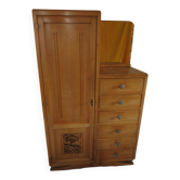 Asymmetrical wardrobe.