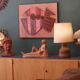 Large ceramic wall panel, stylised fish – 1960s