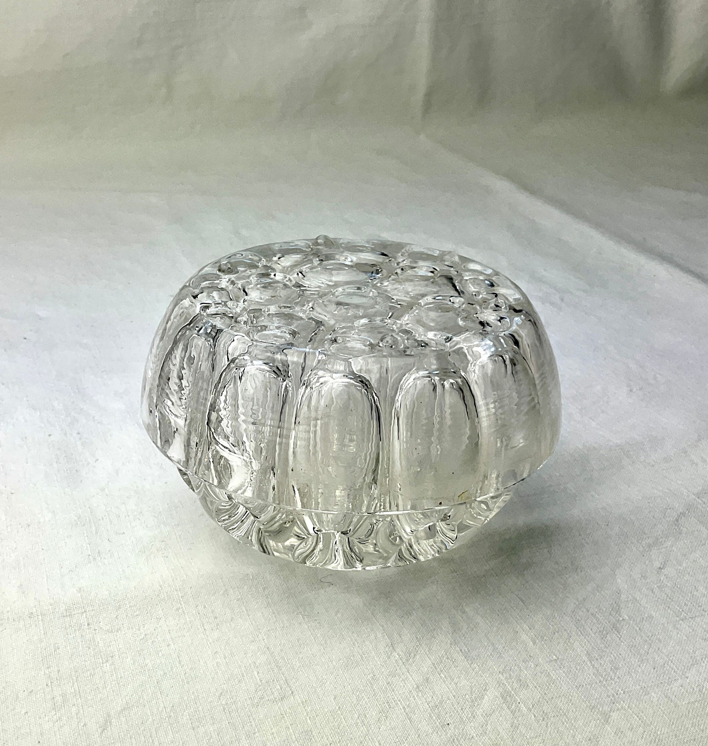 Vintage glass pencil holder