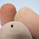 Four bells for seedlings in vintage terracotta