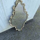 Antique brass mirror