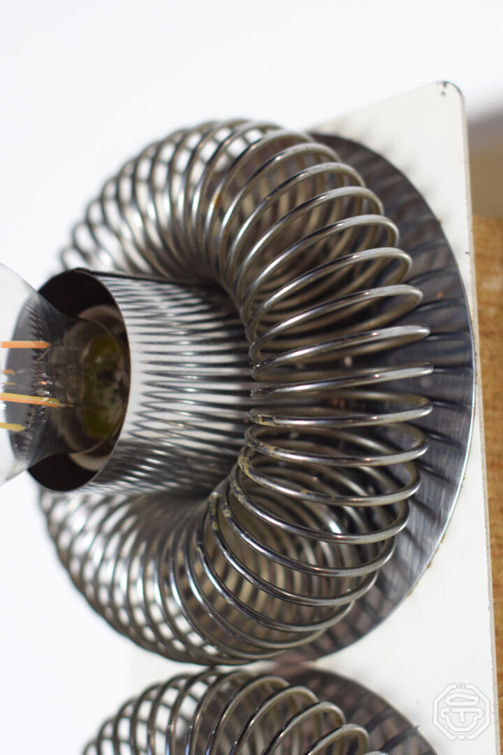 Wall lamp "spring" double Andréa Lazzari vintage 1960